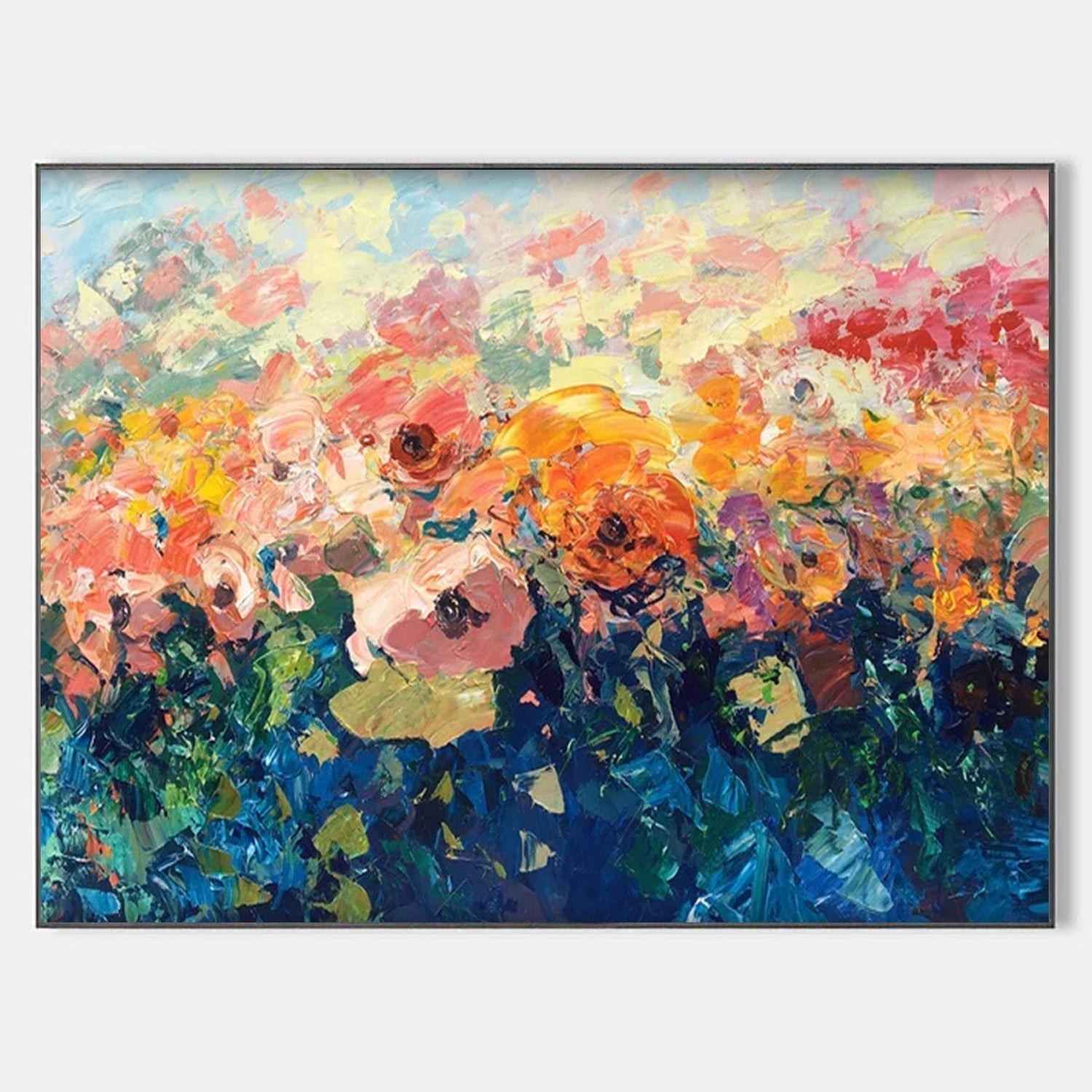Brighten Your Space with This Vibrant Floral Oil Painting – The Perfect Pop of Color for Your Home - ARABELART