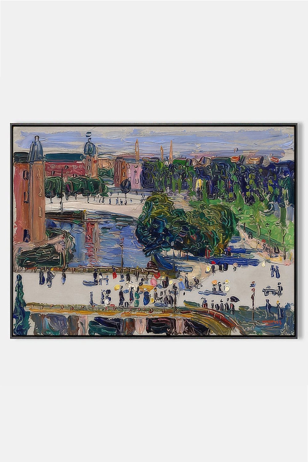 Bring a Slice of European Charm Home: Dive into This Vivid Cityscape Painting - ARABELART