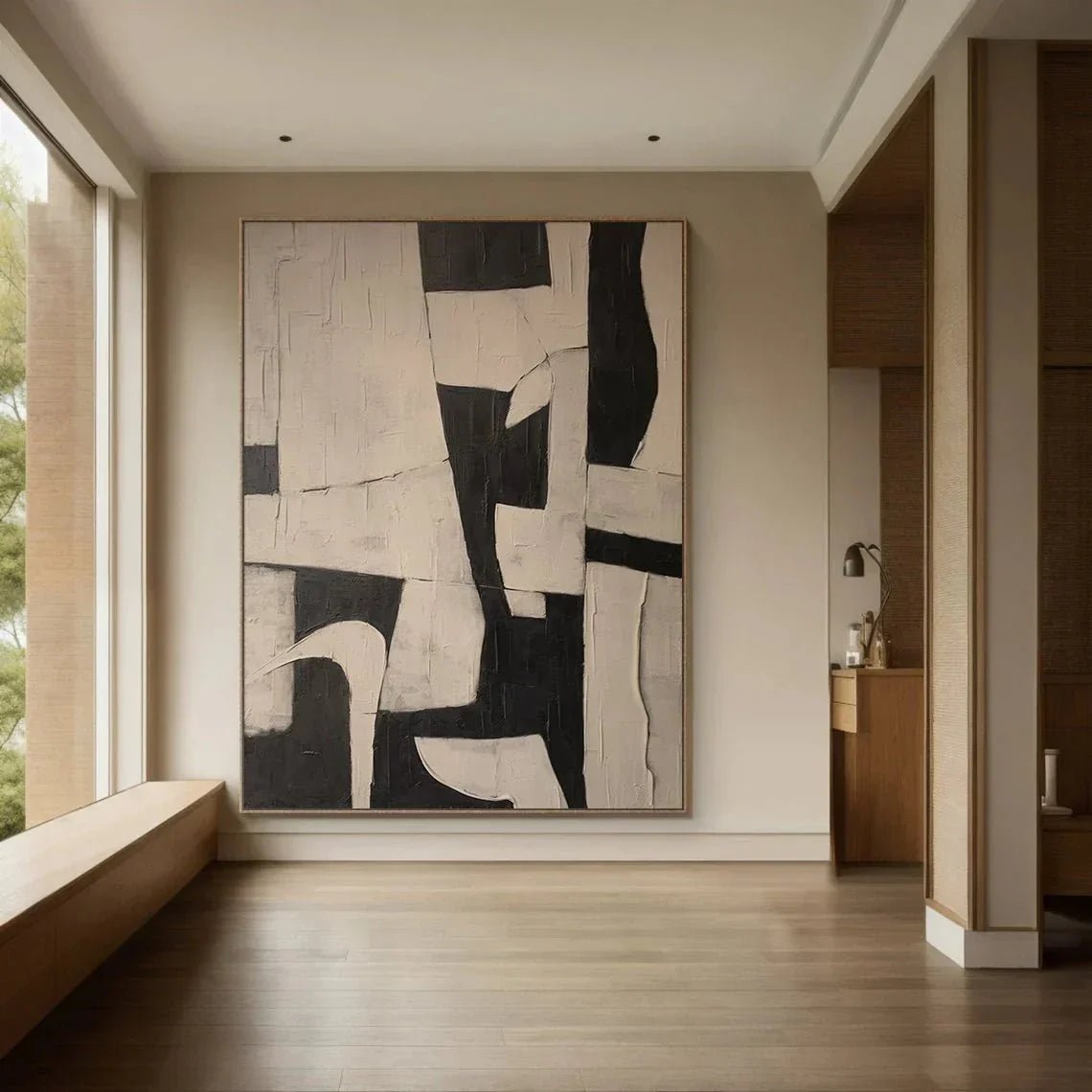 Minimalist style: How Black and White Abstract Art Transforms a Space - ARABELART