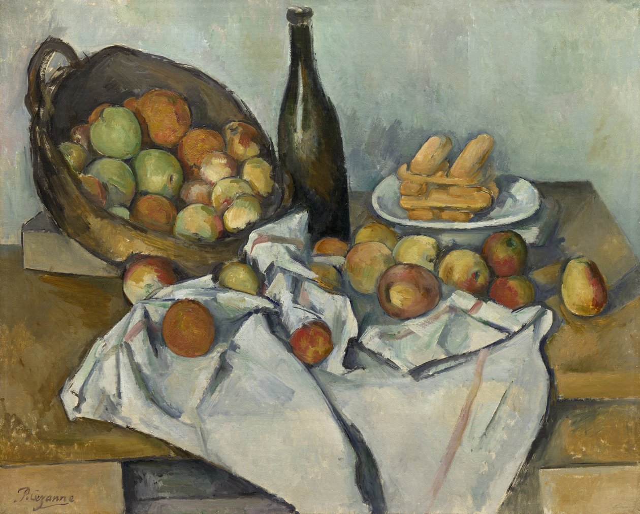 The Basket of Apples by Paul Cézanne - Timeless Still Life Reproduction for Your Space - ARABELART