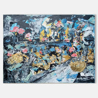 La cuidad con rio - ARABELART Original Paintings