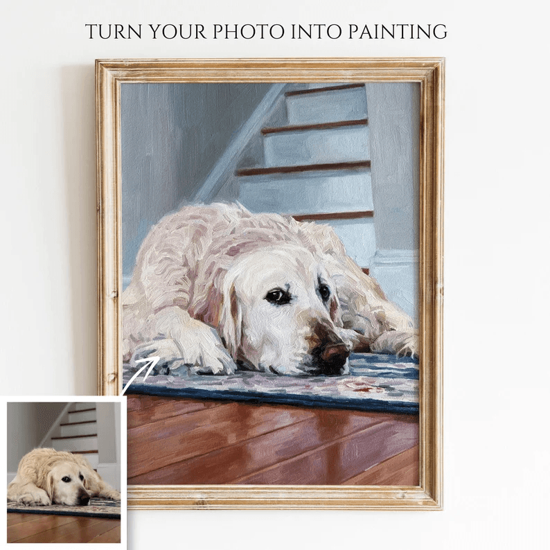 Personalized Pet Portrait Oil Painting - A Custom Tribute - ARABELART