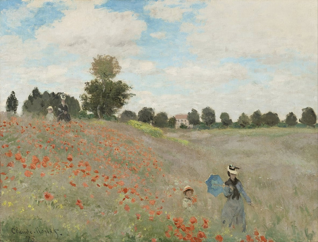 Poppies at Argenteuil by Claude Monet - Famous Art Reproduction - ARABELART