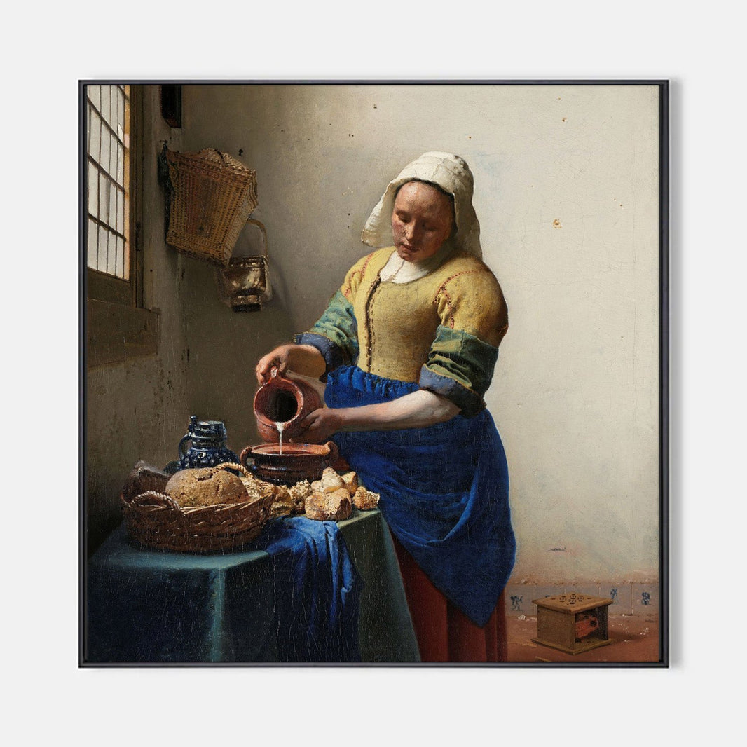 The Milkmaid by Johannes Vermeer - Famous Art Reproduction - ARABELART